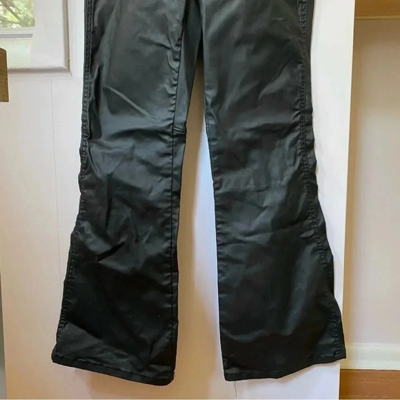 NWT Free People CRVY 2nd Ave One Piece Denim Jumpsuit in Black Vegan Leather - Picture 14 of 17